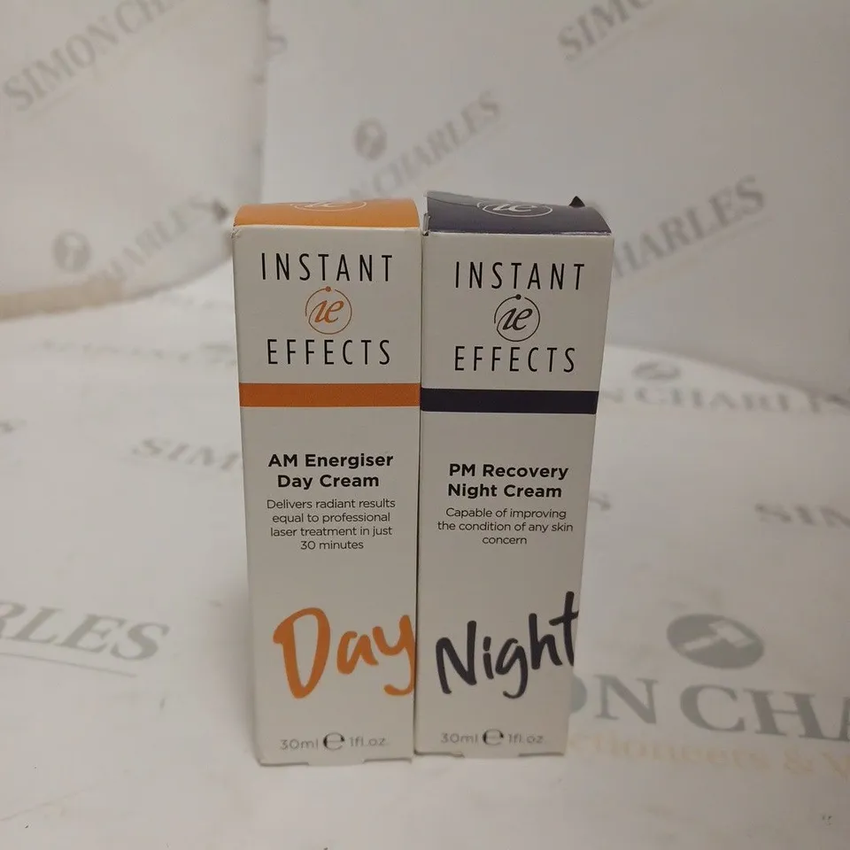 BOX OF 2 INSTANT EFFECTS PRODUCTS TO INCLUDE PM RECOVERY NIGHT CREAM & AM ENERGISER DAY CREAM
