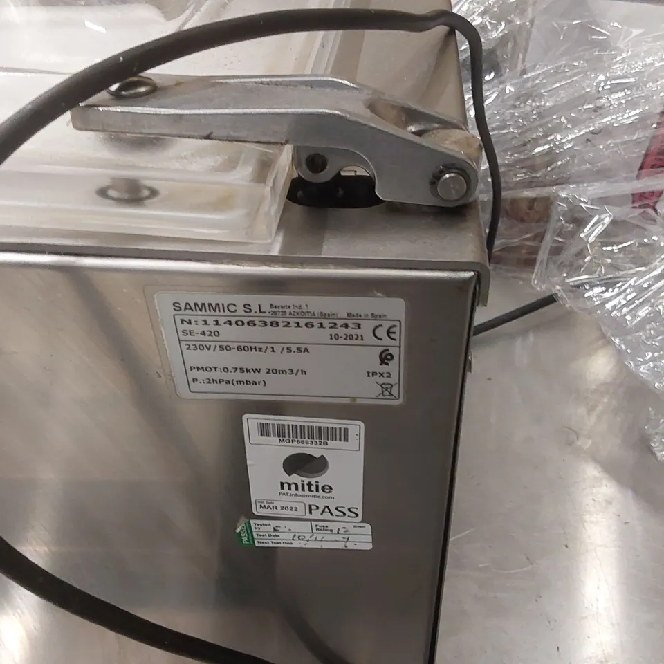 SAMMIC 20M³/HR COUNTER TOP SENSOR VACUUM PACK MACHINE SE-420