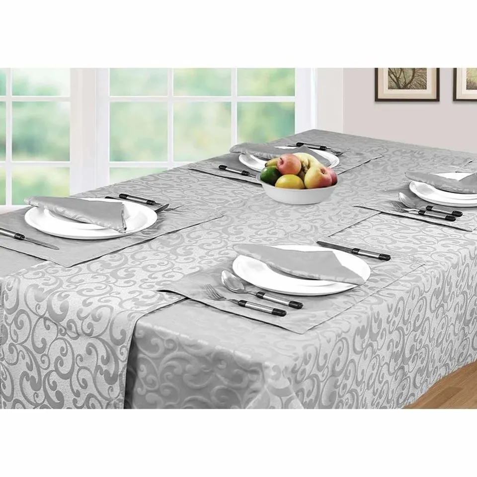 IMALA TABLECLOTH COLOUR GREY SIZE 138CM W X 22