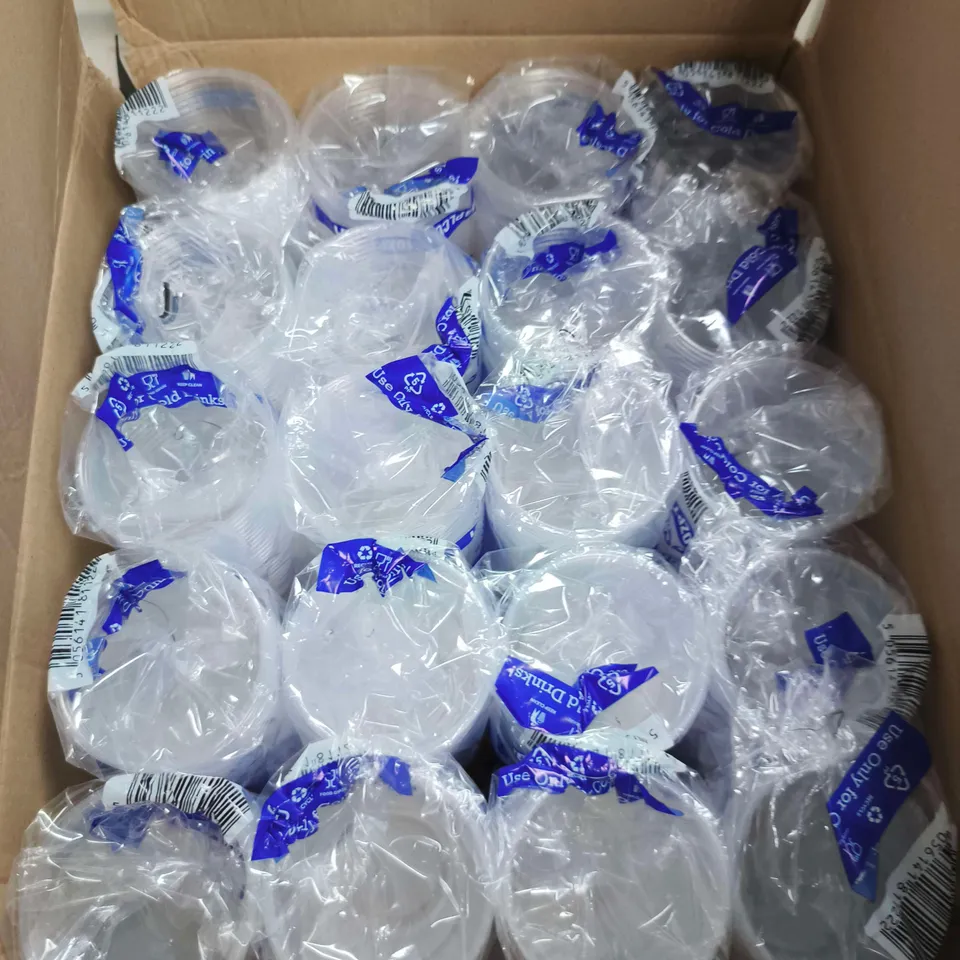 HOT FRESH PINT CUPS – CLEAR DISPOSABLE PLASTIC CUPS, 50 CUPS PER BAG - X20 BAGS