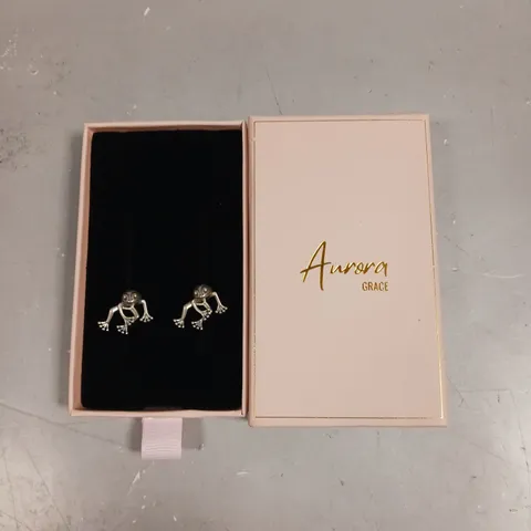 AURORA GRACE DANCING FROG EARRINGS 