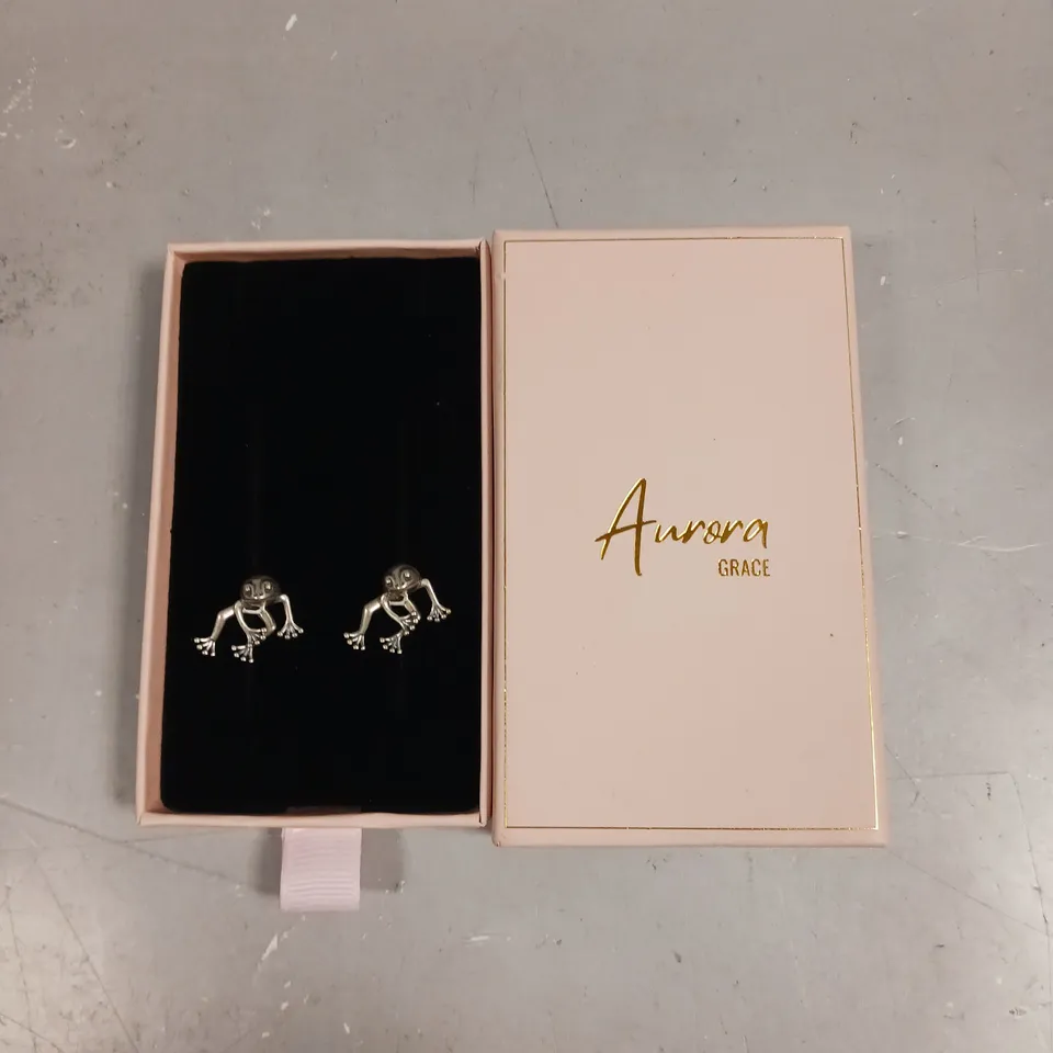 AURORA GRACE DANCING FROG EARRINGS