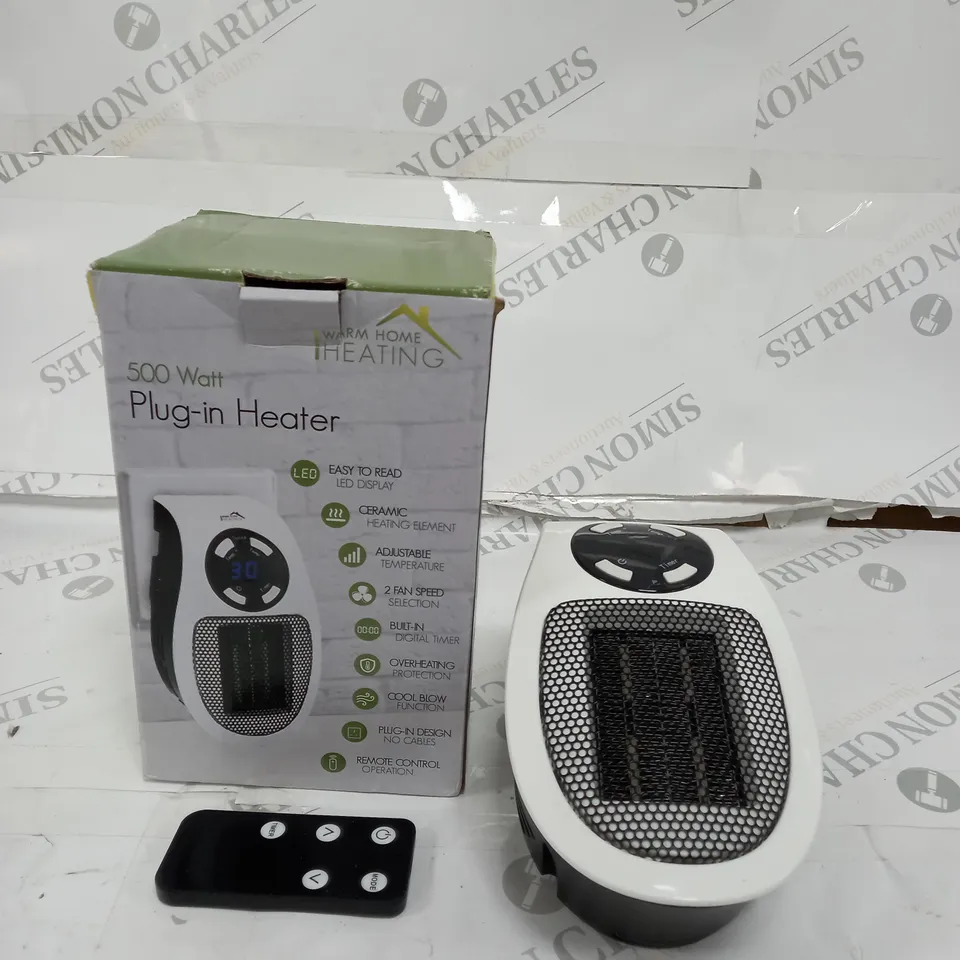 BOXED 500 WATT PLUG-IN HEATER