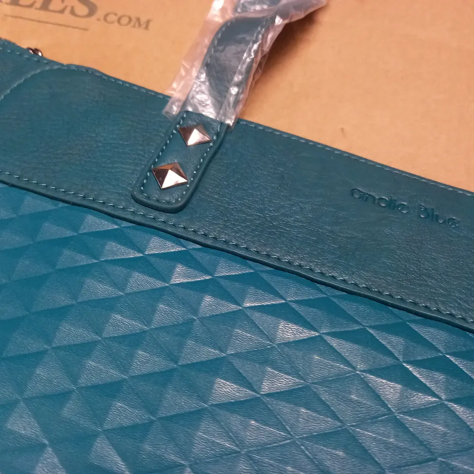 ANDIE BLUE VERT LEATHER LOOK BAG