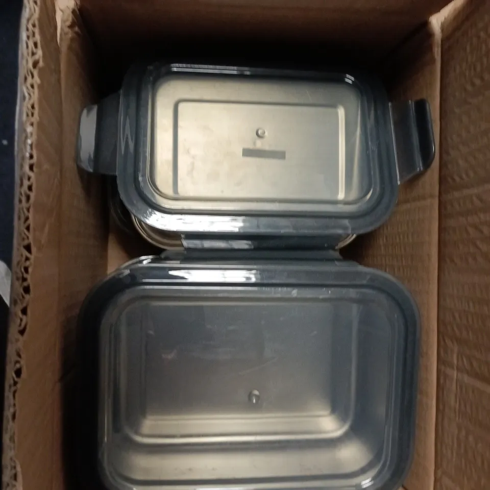 LOCKNLOCK 6 PIECE PANTRY STORAGE CONTAINER SET - PLATINUM & BLACK