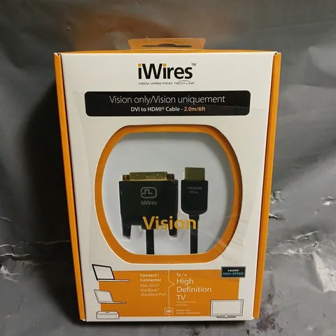 10 X BOXED IWIRES DVI TO HDMI CABLES - 2M