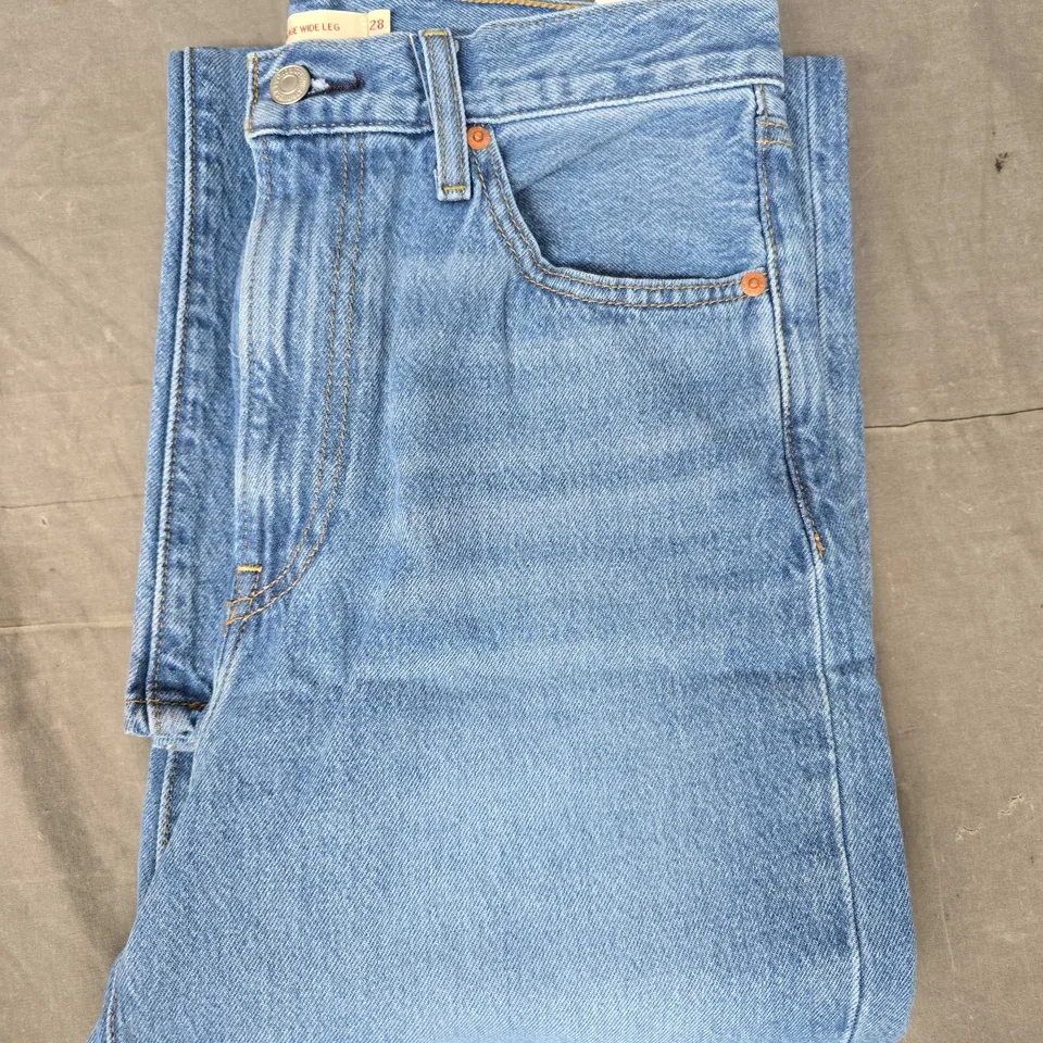 LEVI'S RIBCAGE WIDE LEG JEANS IN BLUE SIZE 28X32