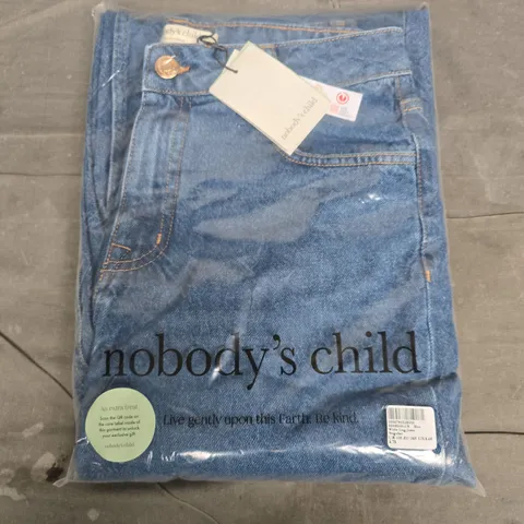 BAGGED NOBODYS CHILD WIDE LEG JEANS IN BLUE - UK 10R