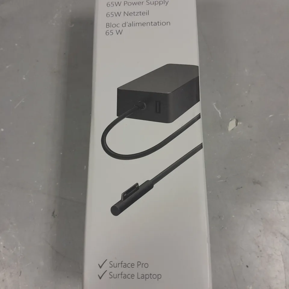 BOXED MICROSOFT SURFACE 65W POWER SUPPLY