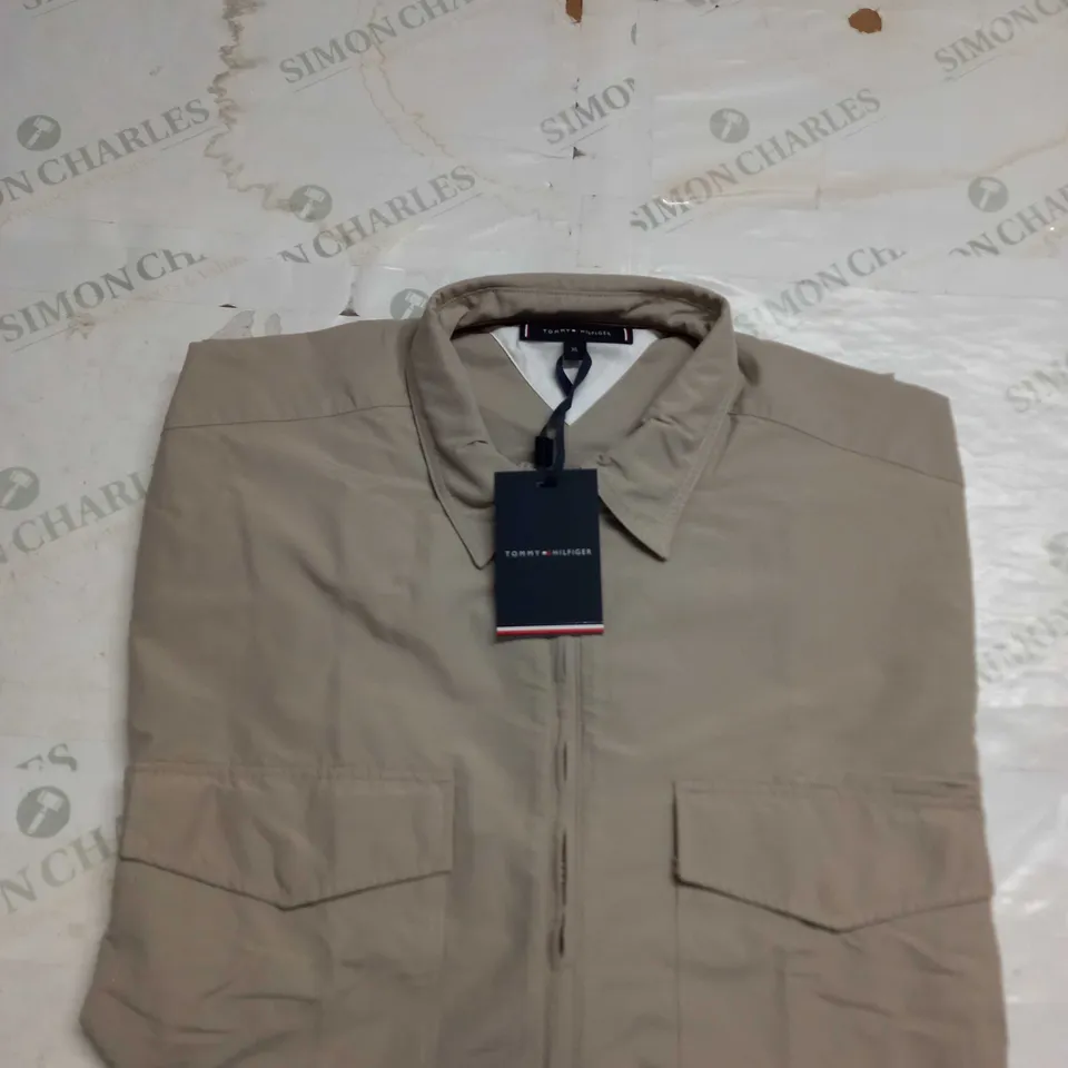 TOMMY HILFIGER PAPER TOUCH OVERSHIRT - SIZE XL