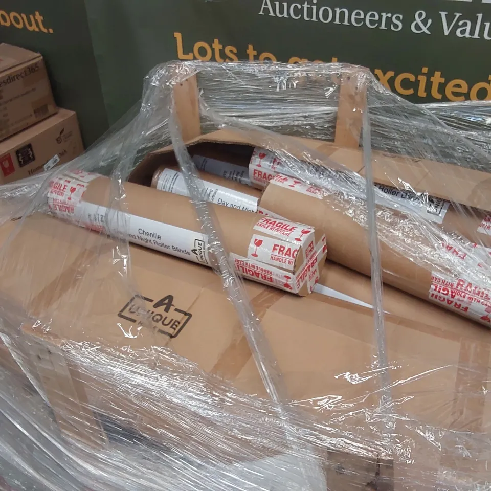 PALLET TO CONTAIN A LARGE ASSORTMENT OF BRAND NEW BLINDS - STYLES, DESIGNS ECT VARY