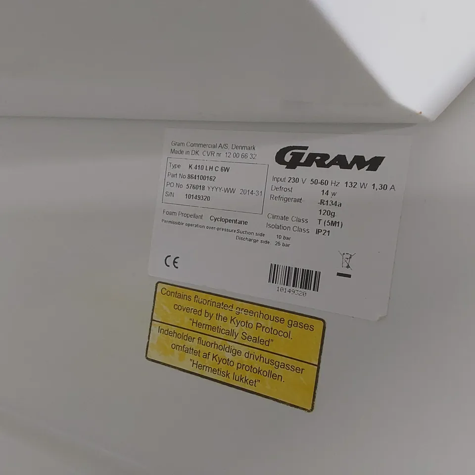 GRAM K 410 LH C 6W COMMERCIAL UPRIGHT TEMPERATURE CONTROLLED FOOD STORAGE CABINET