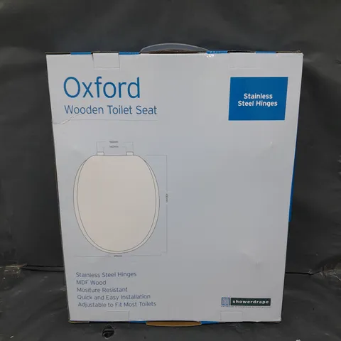 BOXED OXFORD WOODEN TOILET 