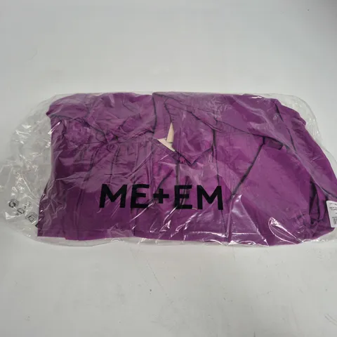 BAGGED ME+EM SILK COTTON FIT AND FLARE MAXI DRESS IN VIOLET PURPLE - UK 12