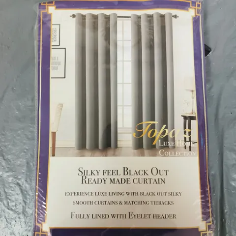 TOPAZ LUXE HOME COLLECTION SILKY FEEL BLACK OUT CURTAINS - 46 X 54"
