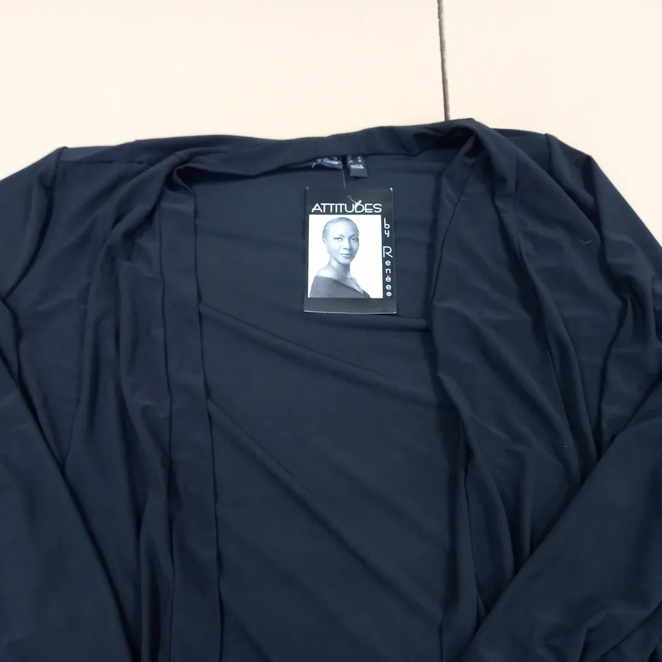 ATTITUDES BY RENÉE MAXI DRESS & JACKET BLACK/FLORAL M