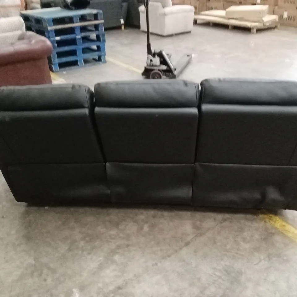 ALBION LUXURY FAUX LEATHER 3 SEATER HIGH BACK MANUAL RECLINER SOFA RRP £749