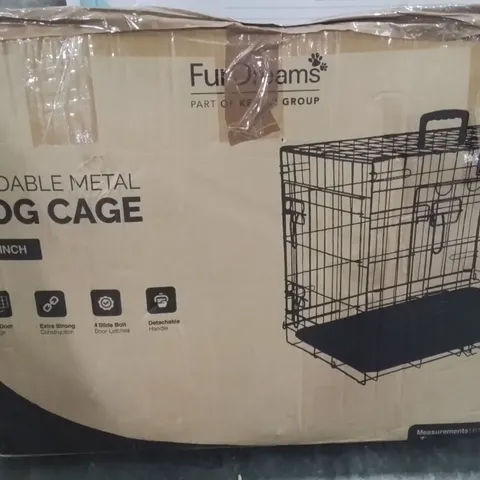 BOXED FURDREAMS FOLDABLE METAL DOG CAGE