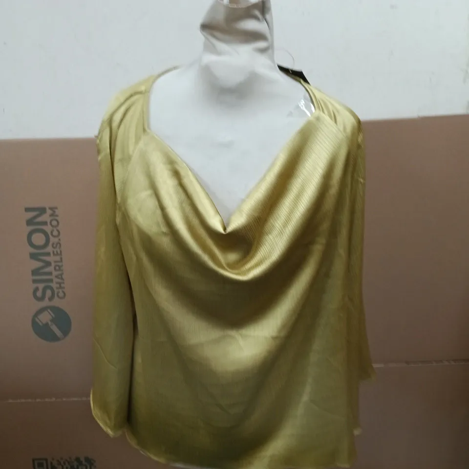 KALEIDOSCOPE CHARTREUSE BLOUSE – UK 14 – WOMEN'S TOP
