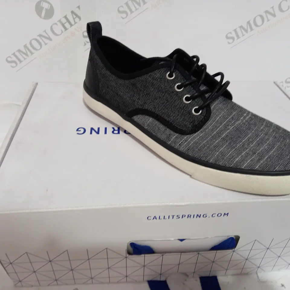 BOXED CALL IT SPRING BELLVARE BLACK & GREY SHOES - SIZE 7
