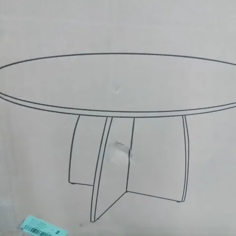 BOXED EFFY ROUND DINING TABLE - NATURAL WOOD EFFECT (1 BOX)