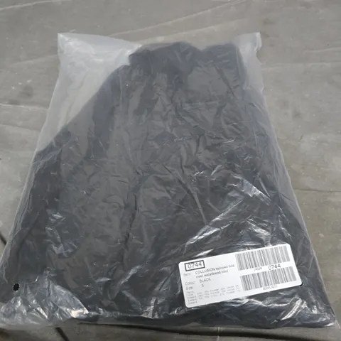 COLLUSION TAILORED FOLD-OVER WAISTBAND MINI SKIRT – BLACK, SIZE S