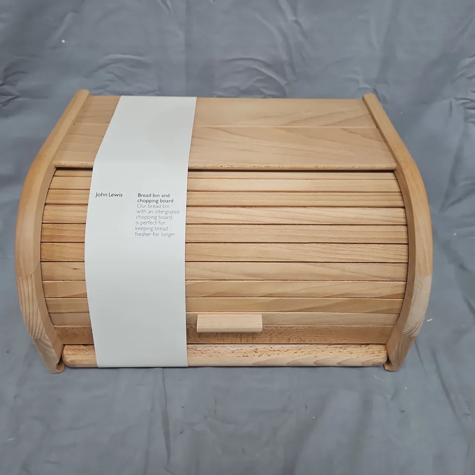 JOHN LEWIS BREAD BIN WITH INTEGRATED CHOPPING BOARD