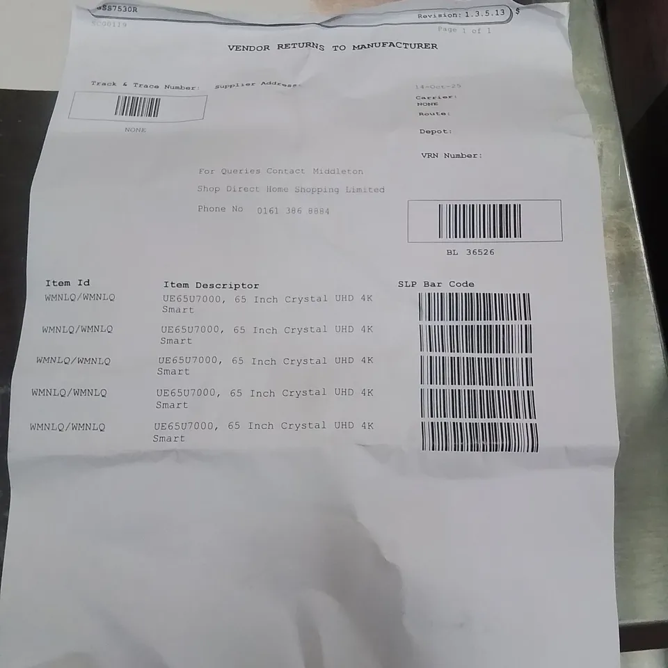 PALLET CONTAINING APPROXIMATELY 10 DAMAGED TVS