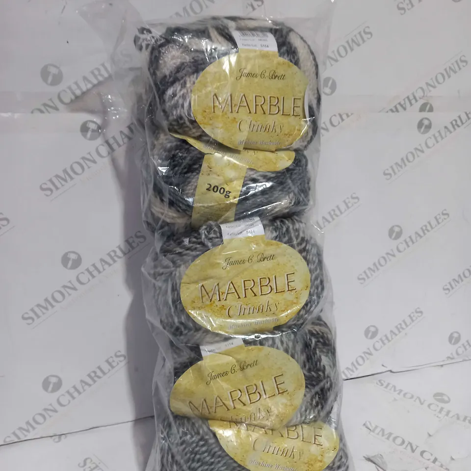 PACK OF 5 X JAMES C BRETT MARBLE CHUNKY MACHINE WASHABLE YARN 