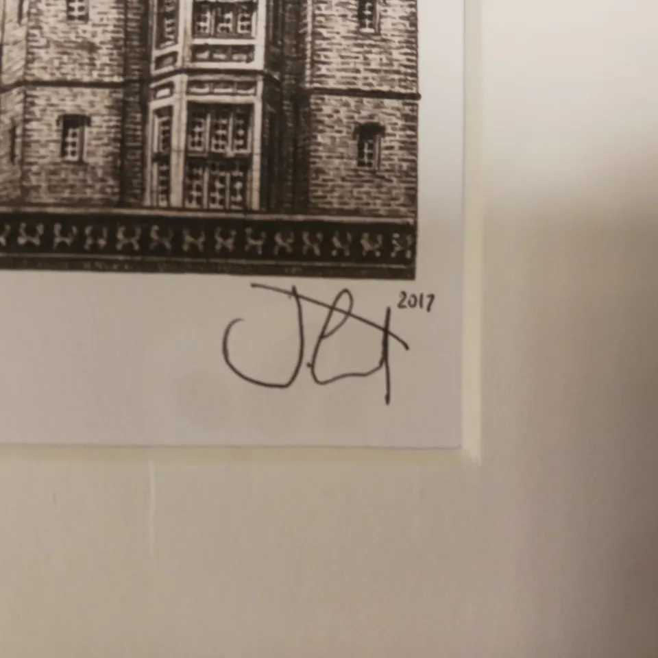 JENNIFER COURT SIGNED AND DATED DONALDSON'S COLLEGE, EDINBURGH PEN ILLUSTRATION ART PRINT