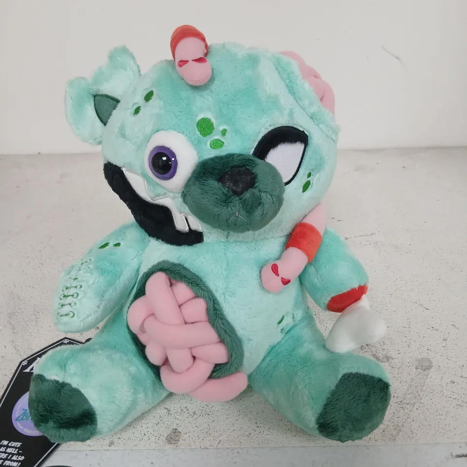 BRAND NEW KILLSTAR KREEPTURES UNDEAD TEDDY ZOMBIE PLUSH – TEAL (TAG ATTACHED)