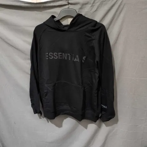 FEAR OF GOD ESSENTIALS HOODIE – BLACK, SIZE M