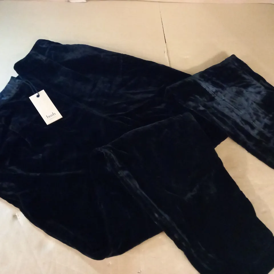 HUSH CARINA VELVET TROUSERS IN BLACK - 10