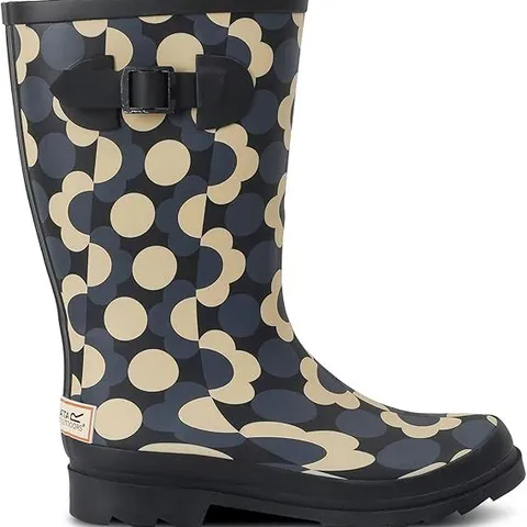 BRAND NEW REGATTA ORLA KIELY QUARTER WELLIES IN FRILLY FLOWER MONO - UK 6.5