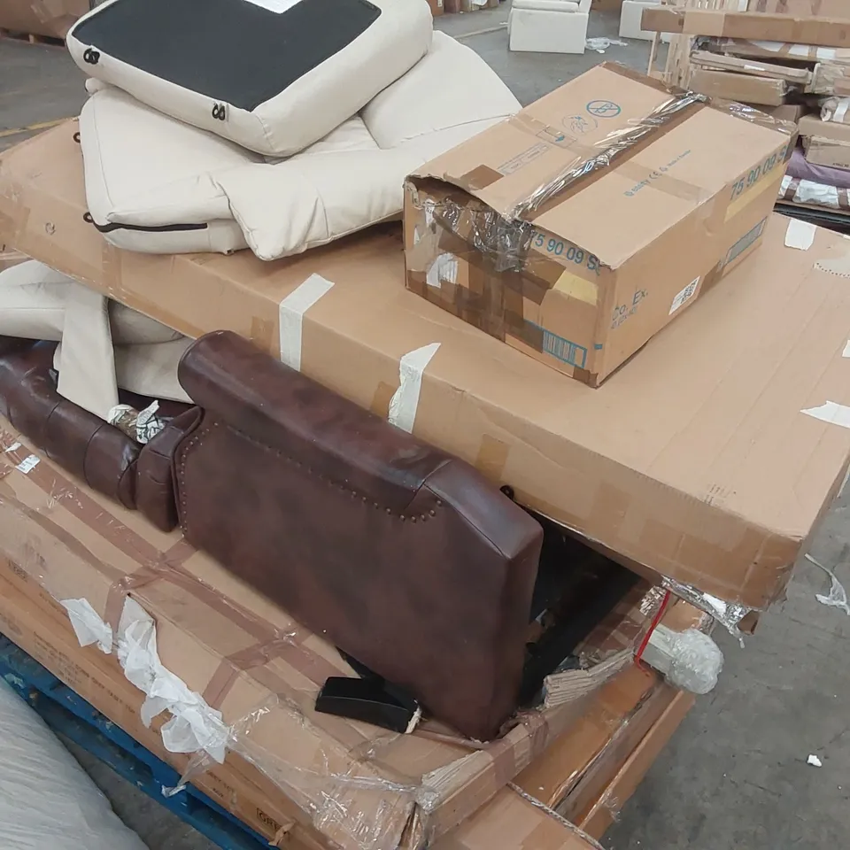 PALLET CONTAINING A LARGE ASSORTMENT OF DESIGNER FURNITURE PARTS