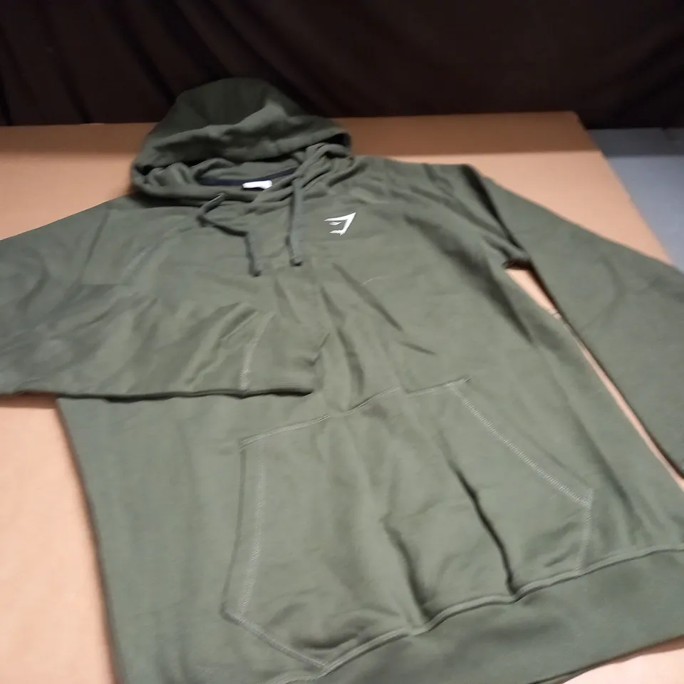 GYMSHARK GREEN HOODIE - L