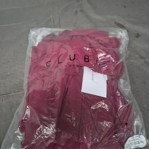 CLUB LONDON BERRY MAXI DRESS WITH CAPE SLEEVES – UK SIZE UNKNOWN