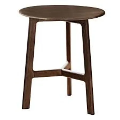 BOXED GALLERY DIRECT MADRID ROUND SIDE TABLE, WALNUT (1 BOX)