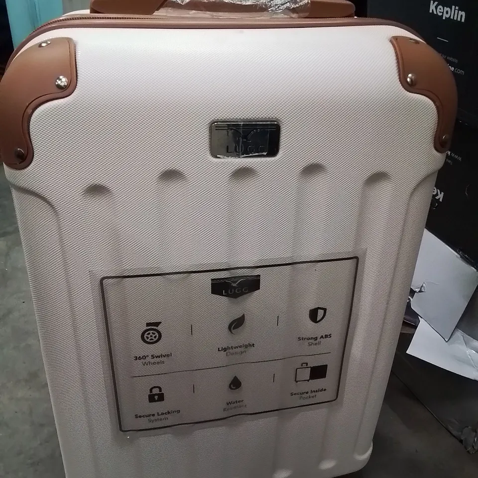LUGG TRAVEL CABIN BAG CREAM&BROWN 