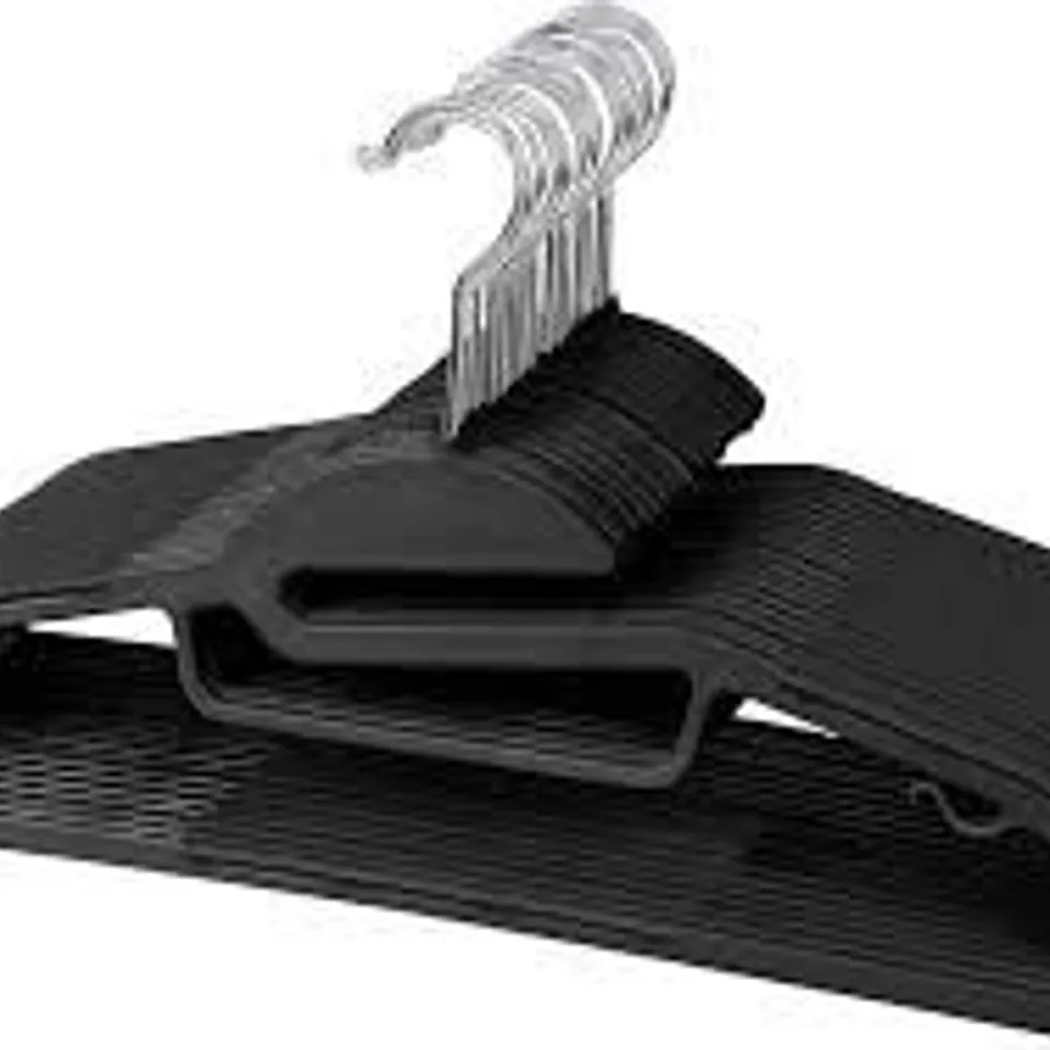 BOXED SET OF 10 GRANDMA SHARK CLOTHES HANGERS BLACK