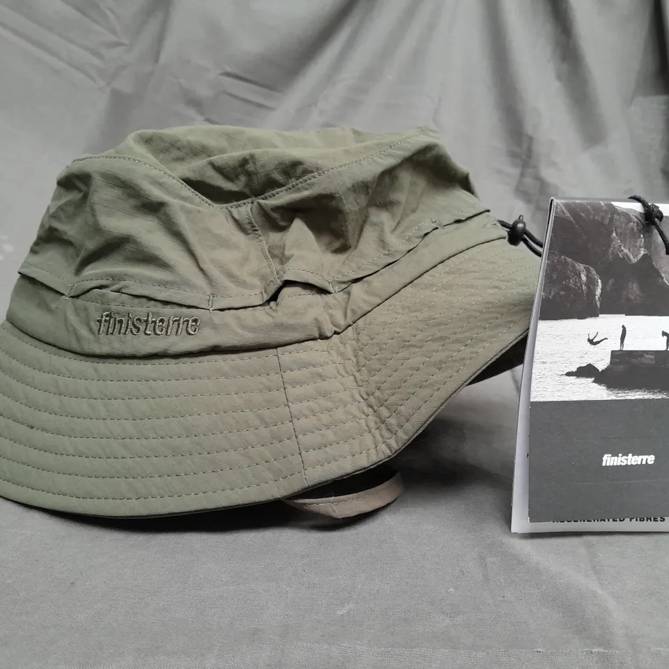 FINISTERRE KHAKI BUCKET HAT WITH STRING 