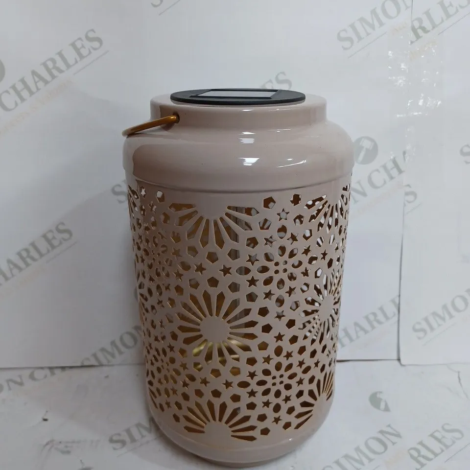GARDEN REFLECTIONS SET OF 2 PATTERNED SOLAR LANTERNS