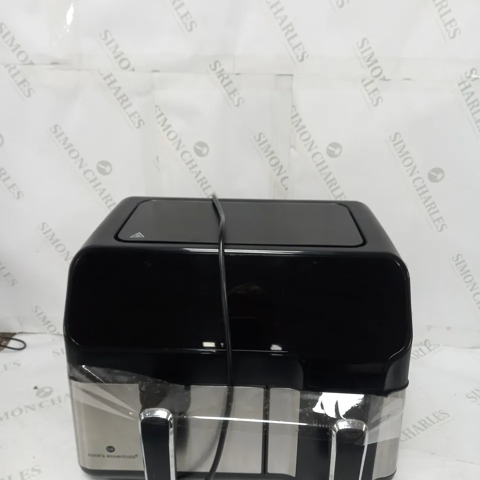 BOXED COOK'S ESSENTIALS 7.7L DUAL AIR FRYER IN BLACK