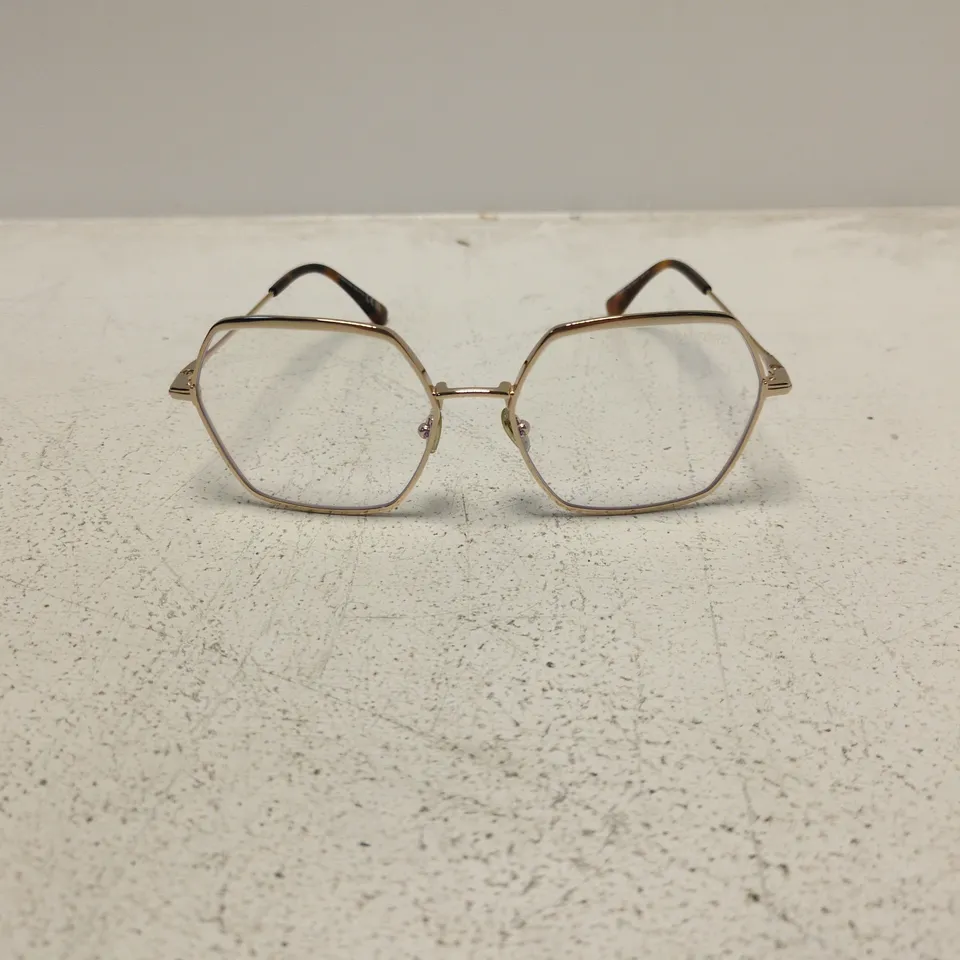 TOM FORD EYEWEAR – OCTAGONAL GOLD METAL FRAMES, MADE IN ITALY