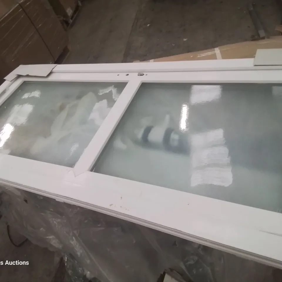 UPVC WHITE OPAQUE GLAZED BACK DOOR 