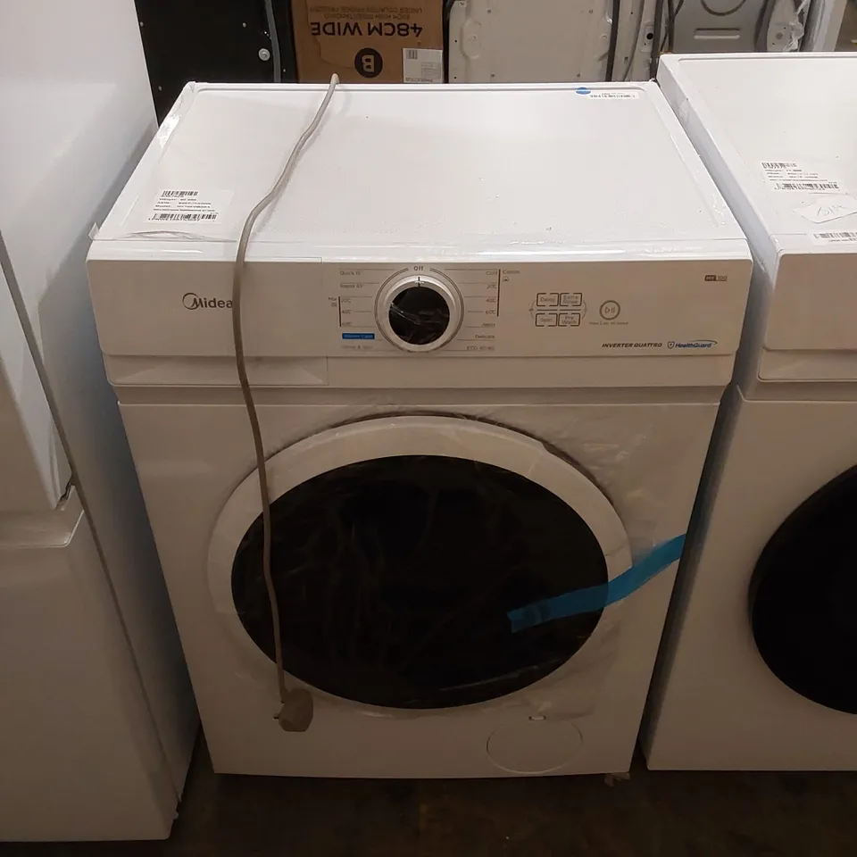 MIDEA 8KG FREESTANDING WASHING MACHINE IN WHITE, MODEL: MF10EW80BA