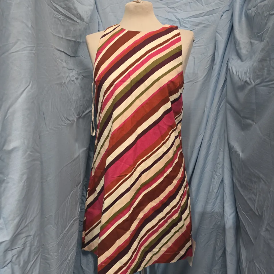 NOBODY'S CHILD PALERMO MINI DRESS IN SOFTS BROWN SIZE UK 10