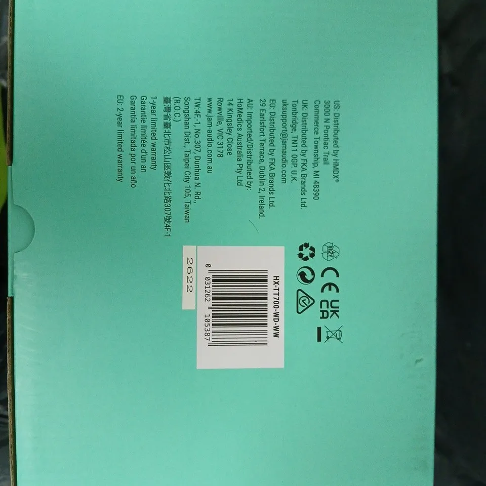 JAM SOUND STREAM+ TURNTABLE – BUILT-IN BLUETOOTH 5.1, TURQUOISE BOXED
