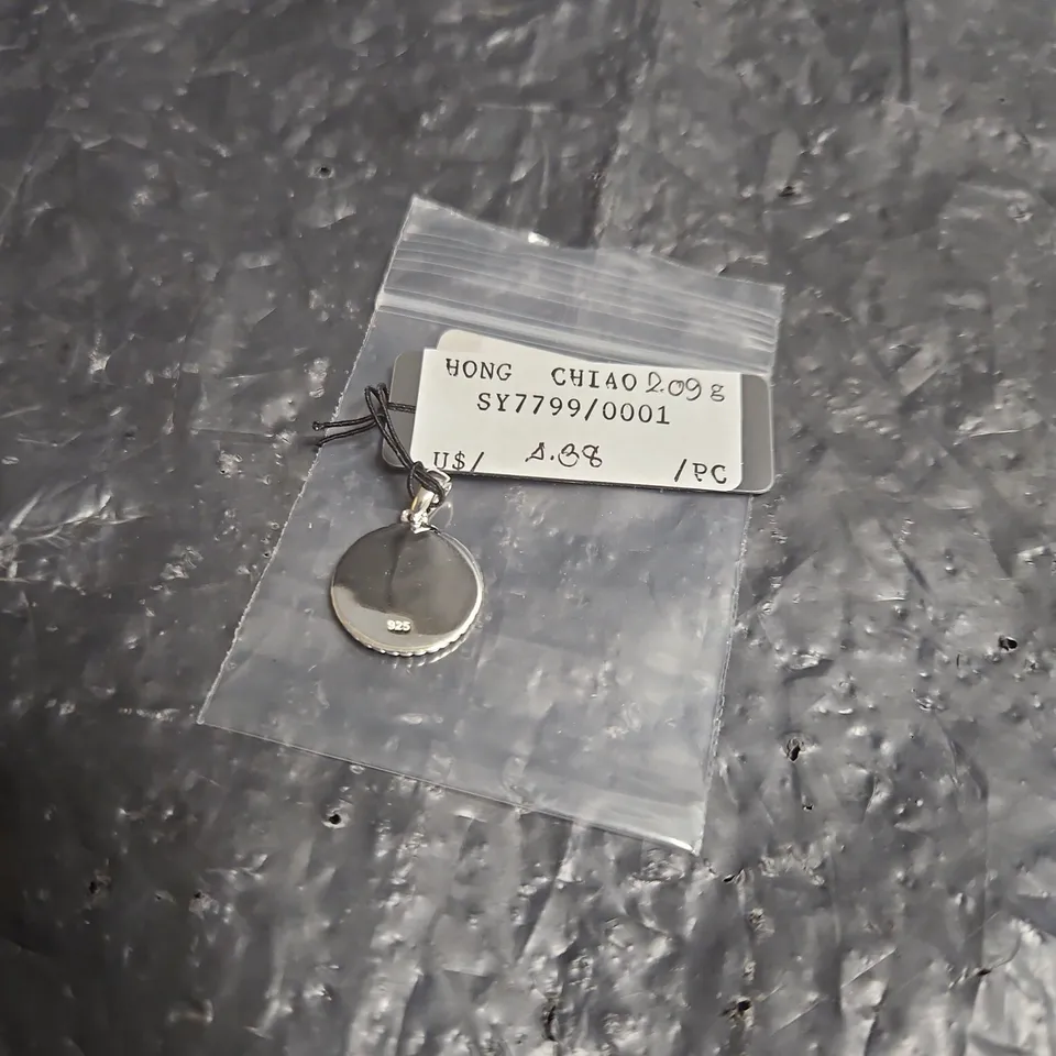 SIMPLY SILVER STERLING SILVER 925 CIRCULAR CAPRICORN ZODIAC PENDANT CHARM