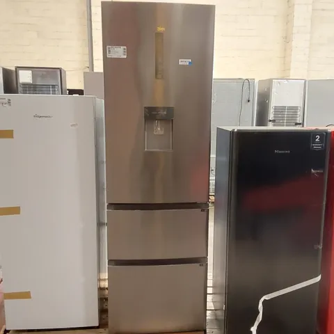 HAIER HTR3619FWMP 345 LITRE 70/30 FREESTANDING FRIDGE FREEZER WITH MYZONE DRAWER STAINLESS STEEL - UNPROCESSED RAW RETURN